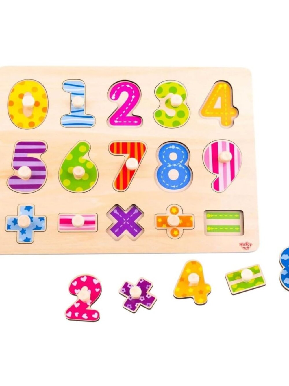 Montessori Wooden Number Puzzle, Toddler Math Matching Learning Toy - Picture 7 of 9